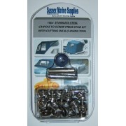 Marine Grade Stainless Steel 10pc Repair Kit Canvas To Screw